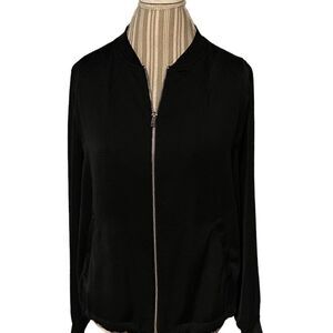 Chicos size 2 number style shiny jacket like new without tags see pics